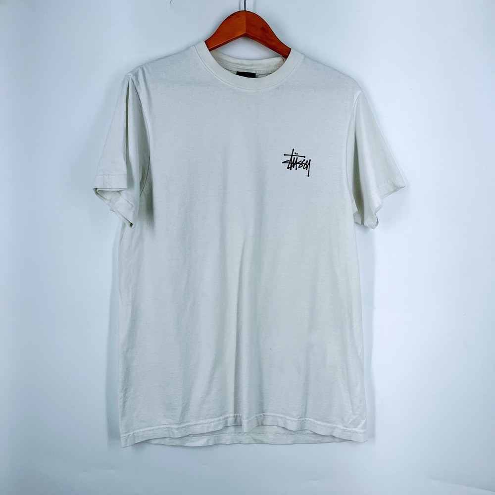 Stussy Mens Vintage Made in‎ USA Stock Logo Graphic T-Shirt Made in USA Size M